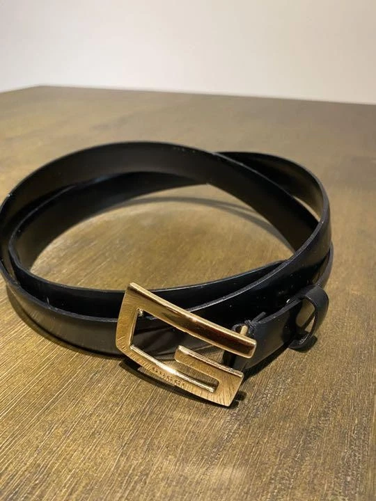 Ceintures femme et homme imbriquées ceinture cuir GG