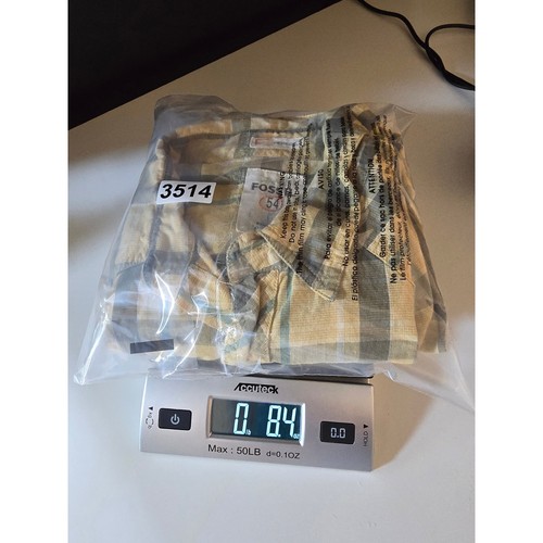 Fossil 54 Shirt Mens Large Vintage Fit Snap Western Plaid Button Down - Picture 8 of 8