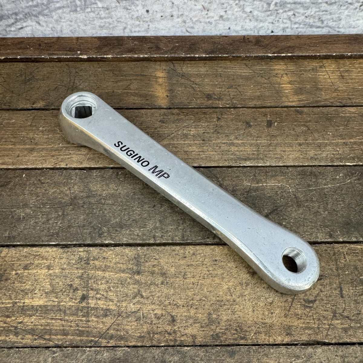 Vintage Sugino MP 175mm Left Crank Arm NOS Square Taper Silver