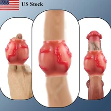 Penis Knot Ring Hollow Sheath Bigger Extend Sleeve for Men Penis Enlargement