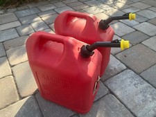 Two Blitz 5 Gallon Gas Cans Preban Made in USA