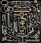 Huge Lot Vtg to Now Rhinestone Costume Jewelry Missing Stones Broken Single Ear.