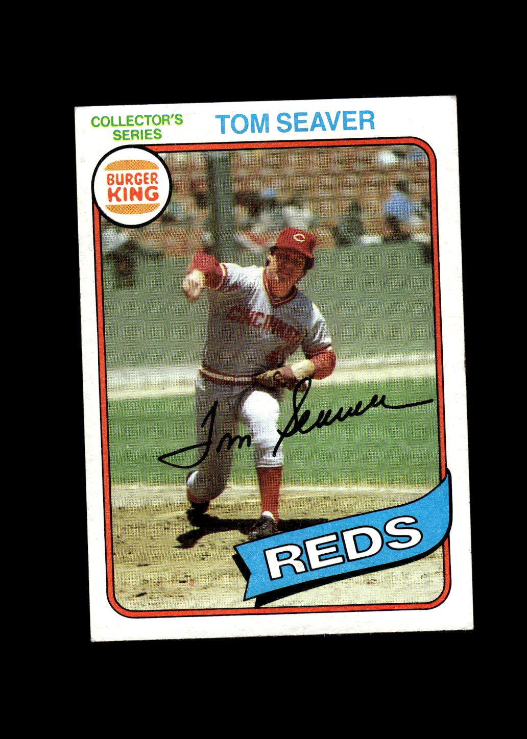 1980 Topps Burger King Pitch, Hit & Run #10 Tom Seaver Cincinnati Reds VG/EX