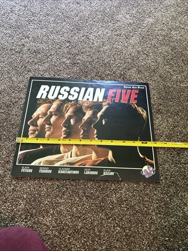 Vtg. Detroit Red Wings Russian Five10x13 Det Free Press Hockey Poster - Picture 4 of 5