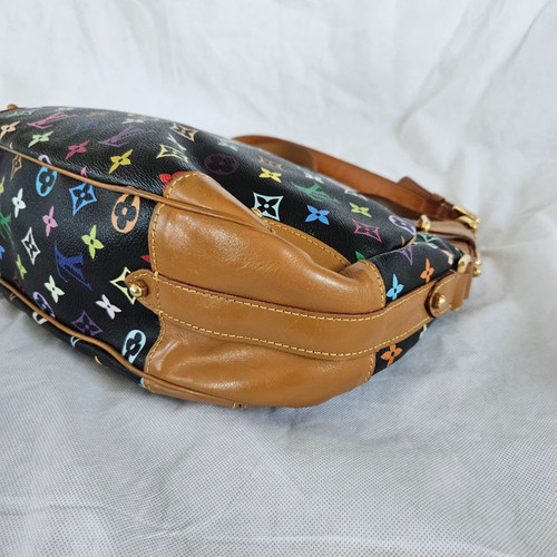 LV x Murakami Black Multicolor Monogram Canvas Greta Vintage Bag - Picture 6 of 12