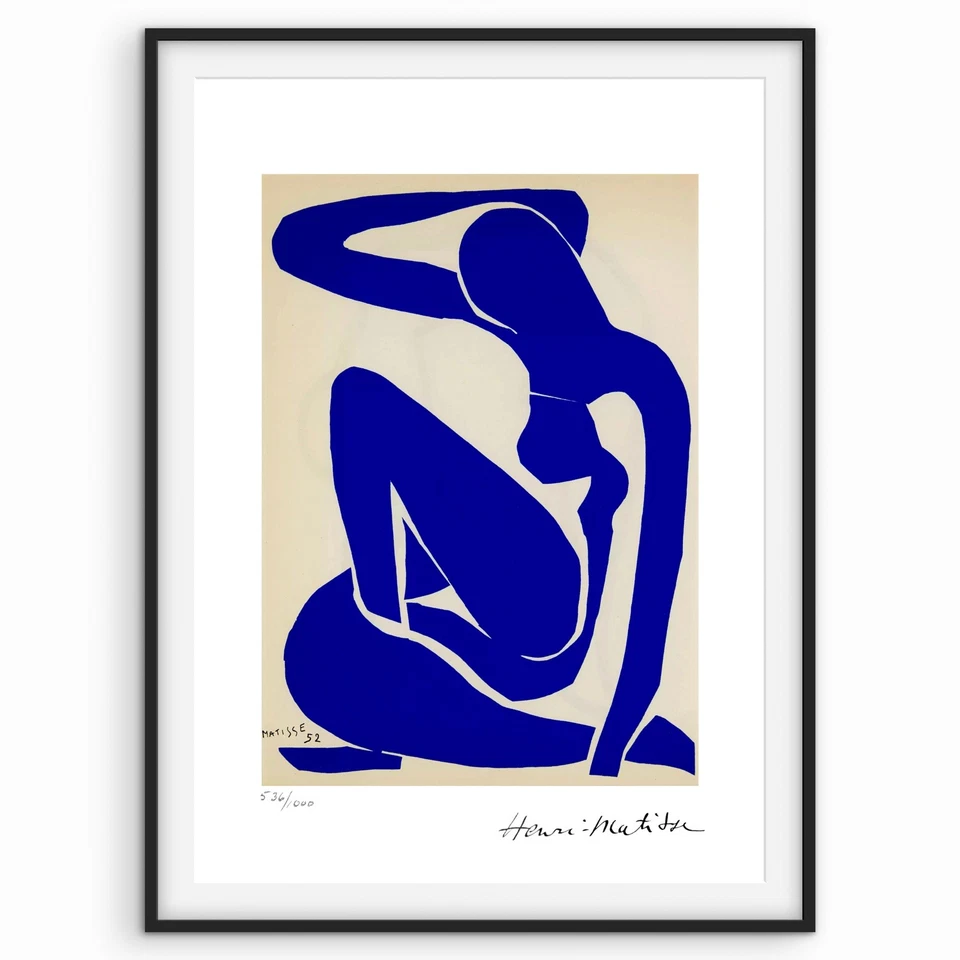 Henri Matisse Signed -  Nu Bleu II - Paper cut series - Certificate.  - Image 1 of 4