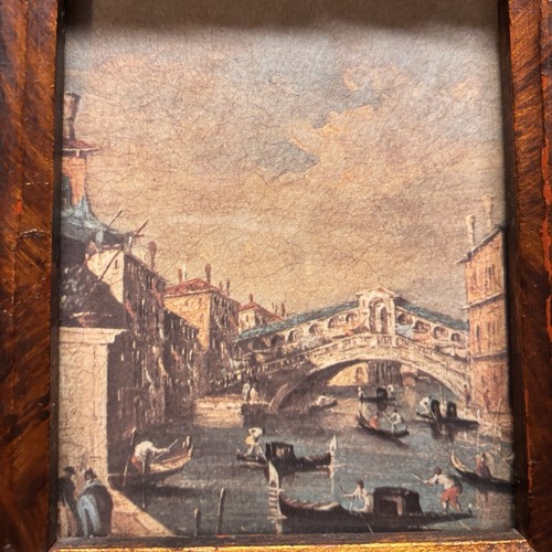 James Holland legno intagliato vetro stampa incorniciata Venezia Italia vintage piccola quantità 2 - Foto 7 di 16