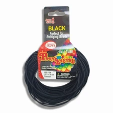 Pepperell Pony Bead Lacing 2mmX60'-Black