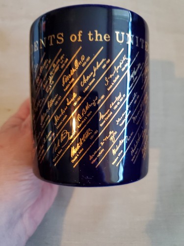 Presidents of The U.S. Coffee Mug Signatures Washington To Clinton Political Vtg - Picture 2 of 9