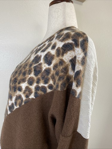 Precioso top tejido Melody Boutique. Estampado mixto. Guepardo. Acogedor. Grande - Imagen 6 de 8