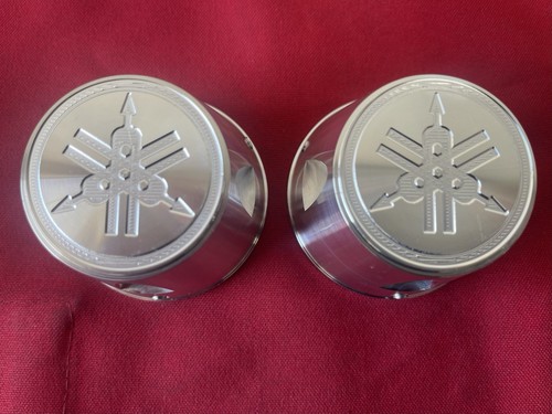 Yamaha Banshee YFZ 350 Cool Billet ATV Stock Front Wheel Caps Machine Finish - Picture 3 of 3