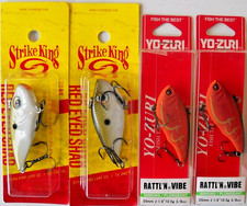 4 Lipless crankbaits: (2) STRIKE KING RED EYED SHAD & (2) YO ZURI RATTL'N VIBE
