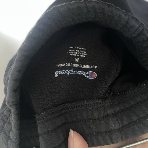 CHAMPION Boy Signature Hoodie And Joggers Set Black Sz M - Picture 6 of 10