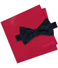 Tommy Hilfiger Mens Plaid Neck Tie Set, Multicoloured, One Size