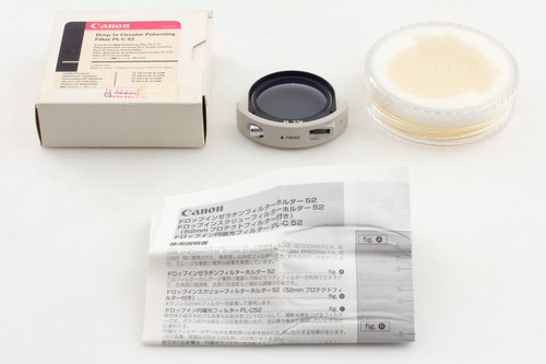 BOXED [Unused] CANON PL-C52 52mm Drop-in Circular Polarizing Filter From JAPAN - Picture 9 of 9