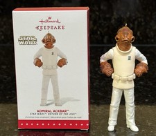 HALLMARK 2015 STAR WARS RETURN OF THE JEDI ADMIRAL  ACKBAR LIMITED ORNAMENT
