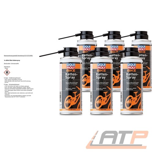 6x 400ml LIQUI MOLY BIKE KETTENSPRAY FAHRRAD KETTEN SPRAY PFLEGE SCHMIERMITTEL
