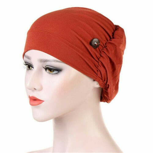 Turbante perdita capelli testa donna berretto chemio musulmano copertura cancro cappello sciarpa testa - Foto 16 di 28
