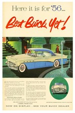 🚗 Best Buick Yet! 1956 Vintage Car Poster - 24x36” Hi-Res💎 Print - 200 GSM
