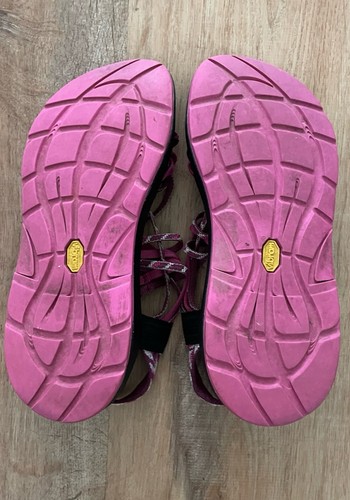 Chaco Pink White ZX/2 Cloud Hiking Sandal US Women 8 Vibrant Sole - Picture 7 of 7