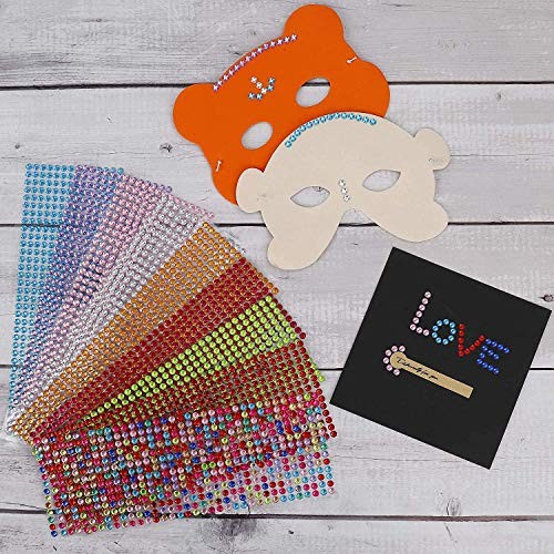 4536 Pieces Rhinestone Stickers Self-Adhesive Jewels Sticker for Kids DIY - Picture 4 of 7