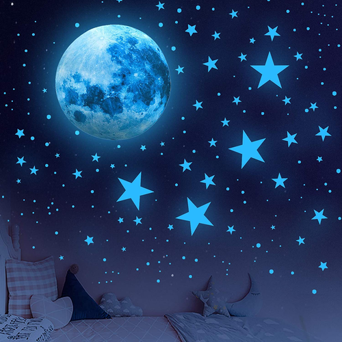 Glow in the Dark Stars for Ceiling,Glow in the Dark Stars and Moon Wall Decal... - Picture 6 of 8