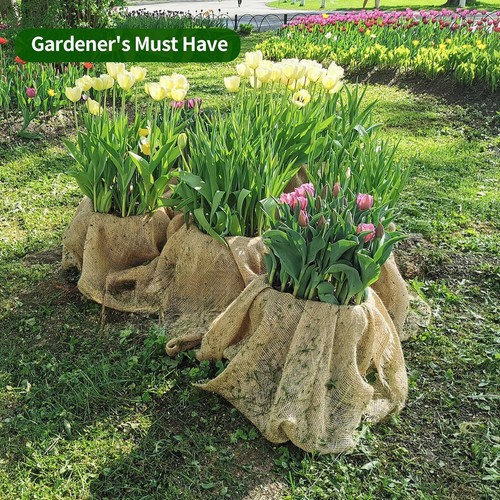 40" x 15 Feet Natural Burlap Fabric Roll,Gardening Burlap Roll,High Density J... - Picture 4 of 7