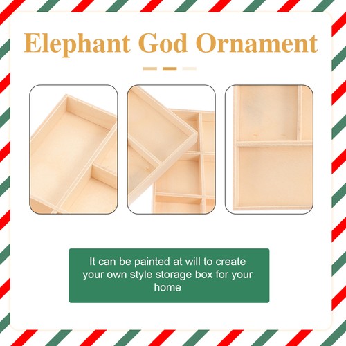 Juego de caja de regalo de madera hágalo usted mismo para almacenamiento de Navidad con 8 compartimentos 2 piezas - Imagen 12 de 12
