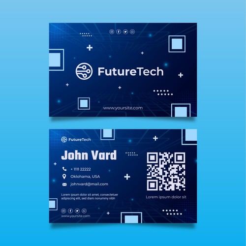 Diseño de tarjeta de visita personalizada | Código QR y doble cara | Servicio a medida - Imagen 4 de 6