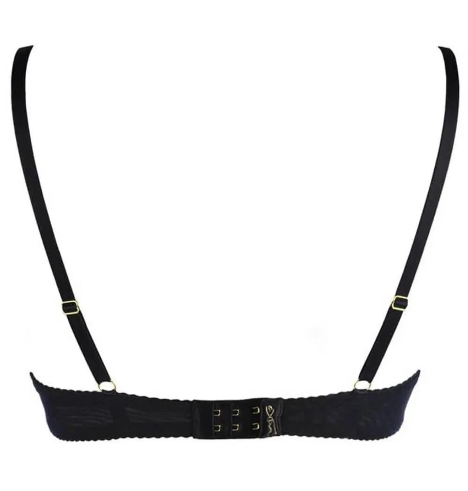 Sujetador Axami Savoir Vivre Pushup Balconette Floral Encaje Metálico Hecho en Europa 38B Foto 2 de 4