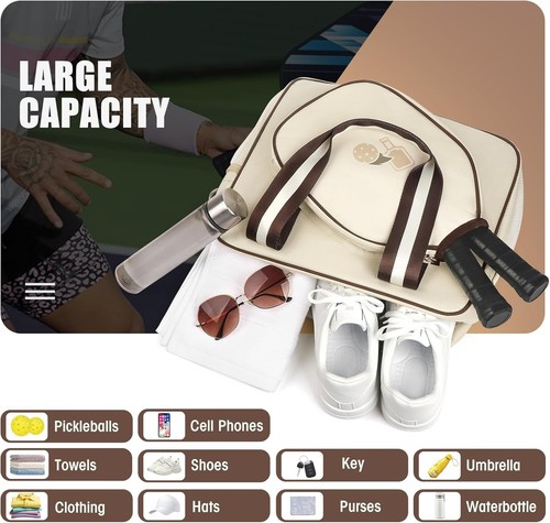 Borsa Newluck Pickleball Tote con supporto pagaia, numero di modello NL-058 - Foto 2 di 3