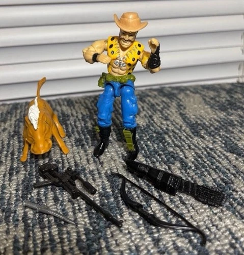 Vintage 1989 Hasbro GI Joe Gnawgahyde Dreadnok w Accessories 3.75”