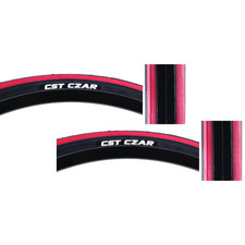 Pack of 2 Cst Premium Czar 650Cx23 Wire TPI 120 Black/Red Reflective Road Tire