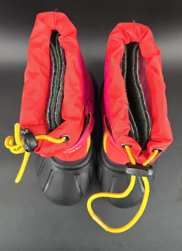 Botas de nieve Sorel de invierno para niñas talla 10 rosa naranja impermeables forro para niños pequeños Foto 3 de 4