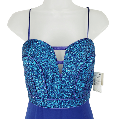 Aidan Mattox Evening Gown 4 Women Maxi Dress Strapless Sequin Prom Cocktail NEW - Picture 7 of 13