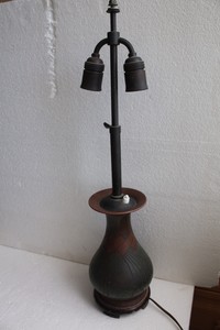 Antique-c1925-WMF-German-IKORA-Paul-Haustein-Bronze-Electric-Table-Lamp-Rare