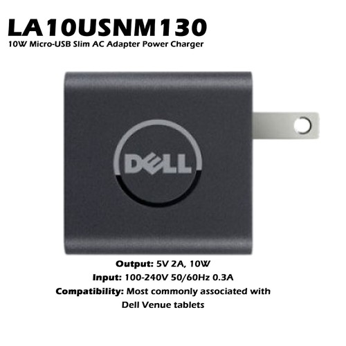 Genuine Dell Venue 7 8 10 Pro 5050 Tablet AC Wall Charger 10W HA10USNM130 - Picture 2 of 8