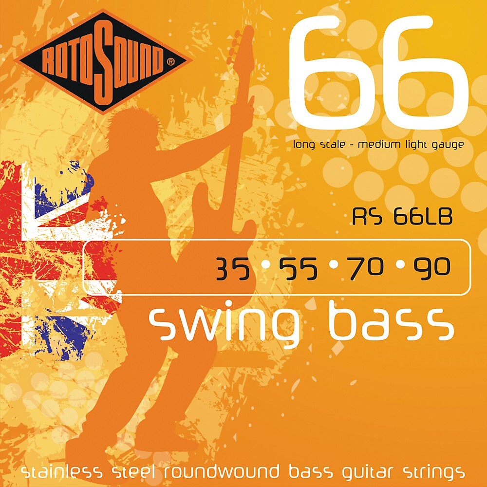 Басовые струны Rotosound RS66LB средней и легкой гаммы с длинной шкалой