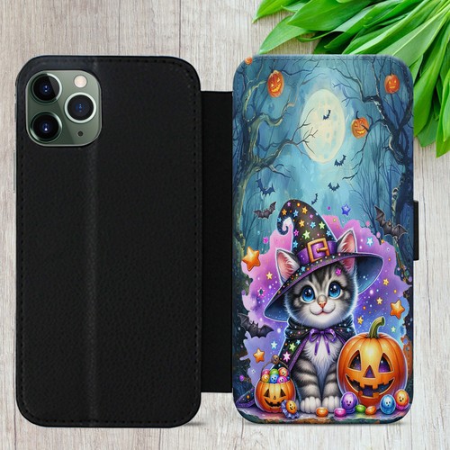 WITCH CAT MAGIC FLIP FOR IPHONE SAMSUNG GOOGLE CUTE GIFT WALLET PHONE CASE COVER - 第 23/36 張圖片