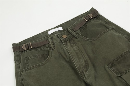 Multi-pocket Men's Cotton Outdoor Pants Casual Fashion Straight Cargo Fashion - Imagen 13 de 27