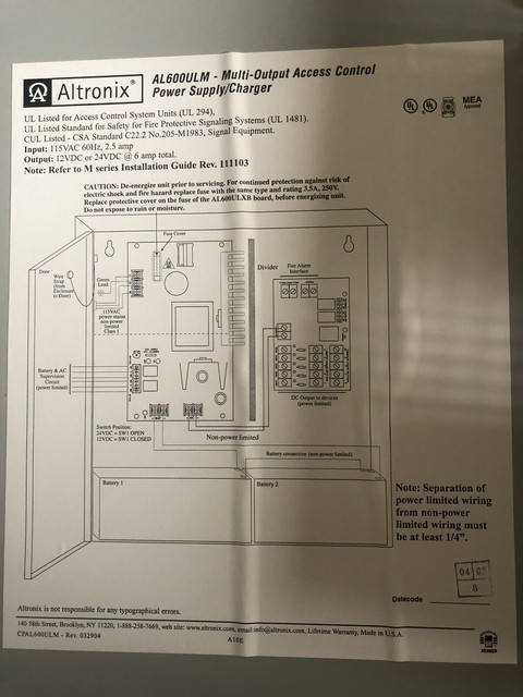 Altronix AL600ULM Access Power Distribution Module for sale online