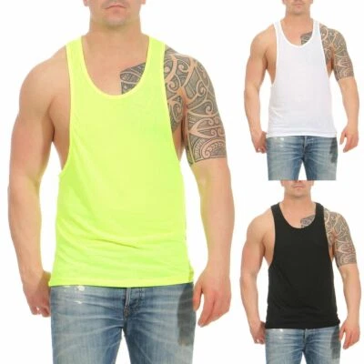 Herren Tanktop Sport Fitness Muskelshirt Tank-Top Stringer Shirt Achselshirt - Bild 1 von 2