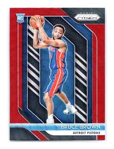 2018-19 Panini Prizm Basketball #132 Bruce Brown RC Ruby Wave Prizm Pistons