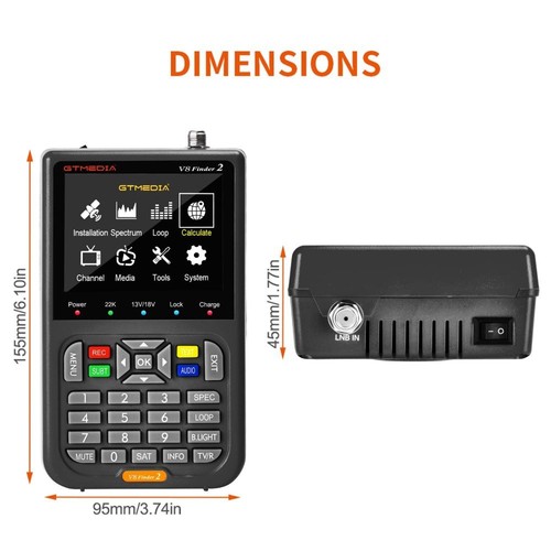 PROFI Sat Finder GTMEDIA V8 Satelliten Messgerät SATFINDER DVB-S/S2/S2X,3.5"LCD - Bild 7 von 18