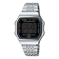 CASIO Armbanduhr Vintage mit Schrittzähler und Bluetooth Funktion ABL-100WE-1BEF