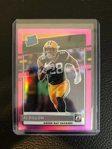 2020 Optic Football Aj Dillon Pink Rated Rookie #174
