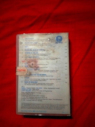 U2 Pop RARE orig Cassette tape INDIA indian Clamshell 1997 - Picture 3 of 4