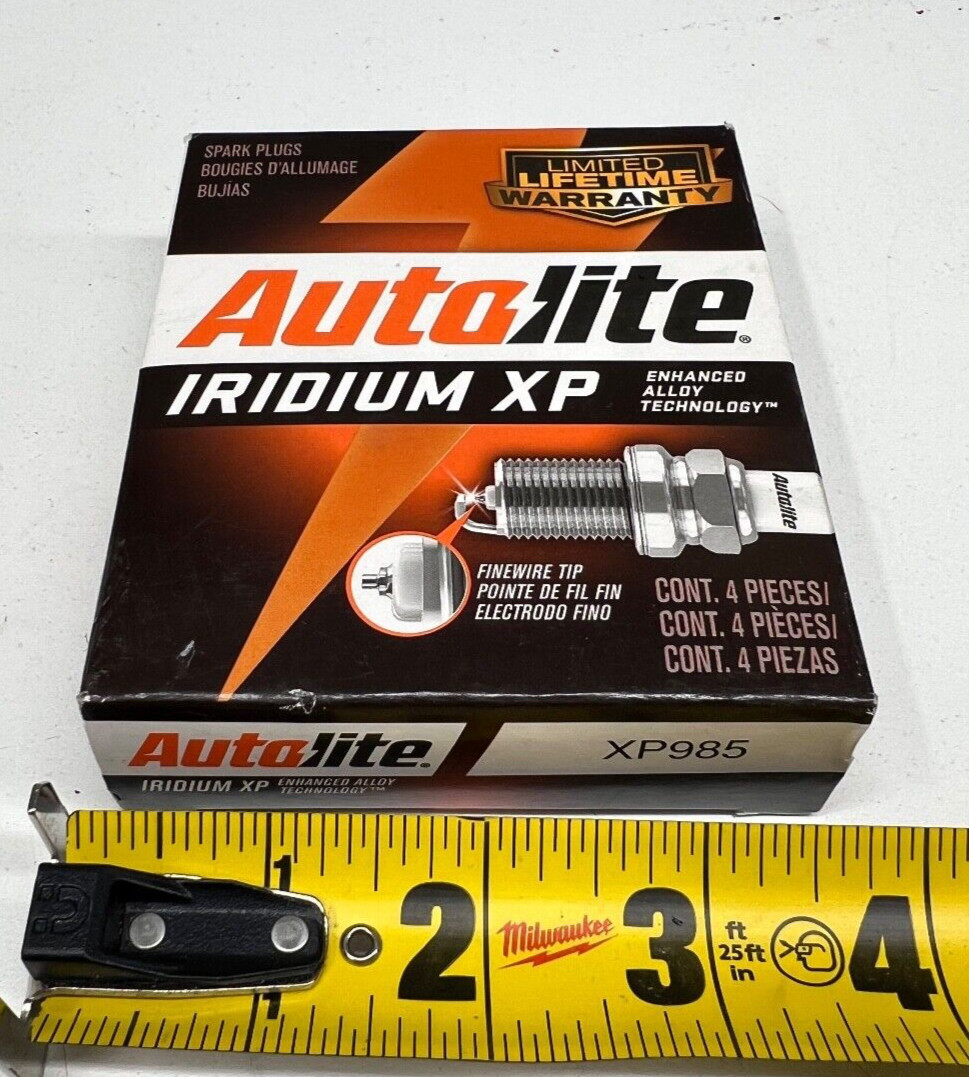 Pack of 4 Autolite XP985 Iridium Performance Spark Plugs 14mm Thread Projected