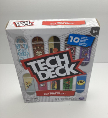 Tech Deck DLX Pro Pack 10 Pack Mini Skate Boards Finger Boards New Ages 6+