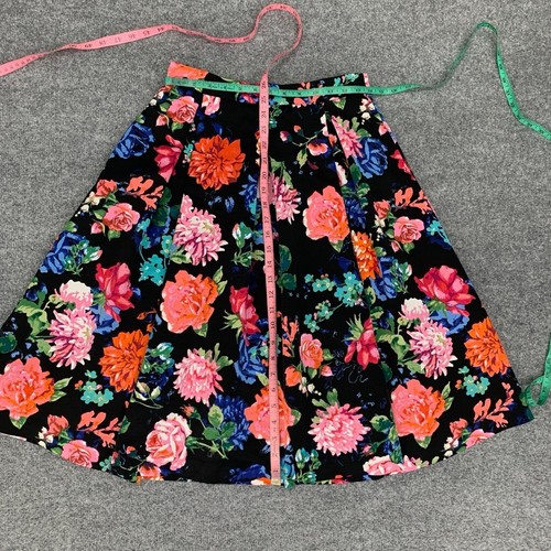 Eliza J Skirt Womens 6 Multi Floral Pleated Flare Tulle Lining Back Zip Midi - Picture 3 of 11